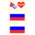 Arch Tattoo Aufkleber auf Gesicht und Körper Russland Flagge 3 Motiv