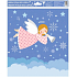 Fensterfolie ohne Kleber happy angels farbig 1. Rosa Engel 29,5 x 24 cm