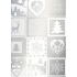 Ditipo Geschenkpapier 70 x 500 cm Weihnachtssilber Weihnachtsmotive