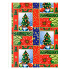 Ditipo Geschenkpapier 70 x 200 cm Weihnachten Luxusbaum, Weihnachtsrosen