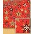 Nekupto Geschenkpapier 70 x 200 cm Weihnachtsrot, Sterne