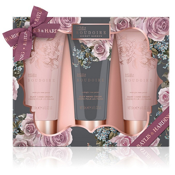 Baylis & Harding Rosenblätter Handcremes 3 x 50 ml kosmetisches Geschenkset