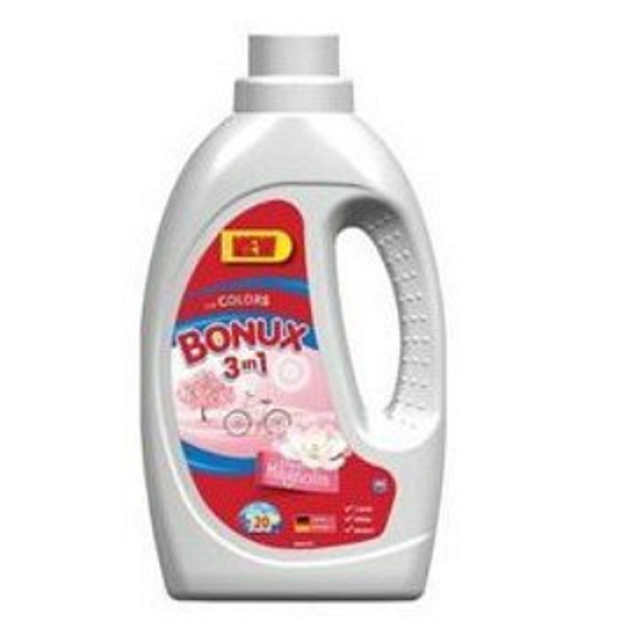 Bonux Color Pure Magnolia 3 in 1 flüssiges Waschgel für farbige Wäsche 20 Dosen 1,1 l