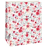 Ditipo Geschenk Papiertüte 26,4 x 13,6 x 32,7 c weiße, rote Rosen QAB