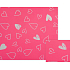 Nekupto Geschenkpapier 70 x 150 cm Pink mit weißen Herzen