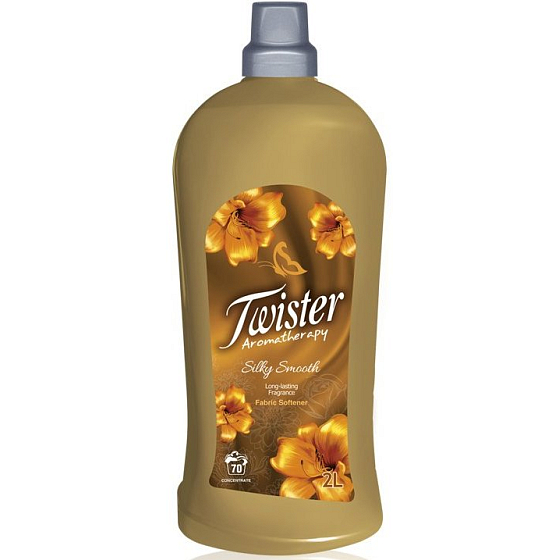 Twister Silky Smooth - Seidig glatter Weichspüler zum Erweichen und Parfümieren von Wäsche 70 Dosen 2 l