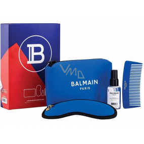 Balmain Paris Cosmetic Bag Blue Spülung ohne Spülung 50 ml + Schlafmaske + Taschenkamm + Neoprenbeutel, Kosmetikset
