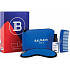 Balmain Paris Cosmetic Bag Blue Spülung ohne Spülung 50 ml + Schlafmaske + Taschenkamm + Neoprenbeutel, Kosmetikset