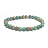 Jaspis / Regalit Imperial Sea Sediment Türkis Armband elastisch gemischtes Mineral, Kugel 6 mm / 16 - 17 cm