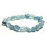 Aquamarin Troml-Armband elastischer Naturstein aus glänzenden und abgerundeten Steinen 8 - 10 mm / 16 - 17 cm, Seemannsstein, Heilkraft des Meeres