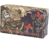 English Soap Lavender & Rosemary - Lavendel und Rosmarin natürliche parfümierte Toilettenseife mit Sheabutter 240 g