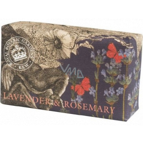 English Soap Lavender & Rosemary - Lavendel und Rosmarin natürliche parfümierte Toilettenseife mit Sheabutter 240 g