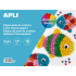 Apli Seidenpapier Farbenmix 32 x 24 cm, Block mit 10 Blatt