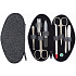Dup Maniküre Veronica Leder 8-teiliges Set schwarz und weiß 230401-594