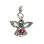 Schutzengel-Anhänger mit dunkelrosa Saatperle 29 x 37 mm 1 Stück