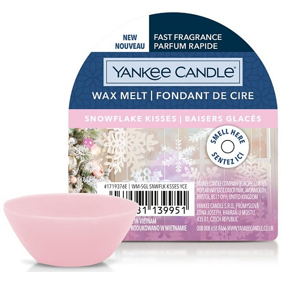 Yankee Candle Snowflake Kisses - Snowflake Kisses duftenden Wachs für aromalampy 22 g