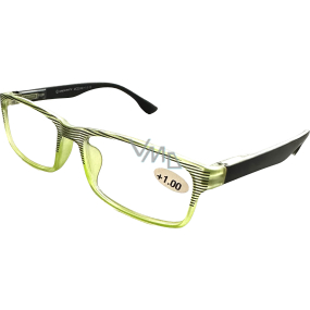 Berkeley Lese-Dioptrienbrille +1,0 Kunststoff grün, schwarz gestreift 1 Stück MC2248