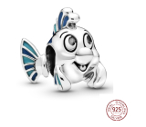 Sterling Silber 925 Disney Die kleine Meerjungfrau - Flunder Fisch, Perle für Armband