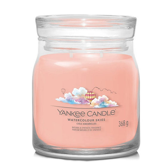 Yankee Candle Watercolour Skies - Watercolour Skies Duftkerze Signature medium Glas 2 Dochte 368 g
