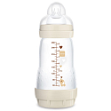 Mam Anti-Colic Saugflasche, weicher Silikonsauger mit mittlerem Durchfluss 2+ Monate Weiß 260 ml