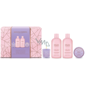 Baylis & Harding Jojoba und Vanille Badeschaum 300 ml + Duschcreme 300 ml + Körper- und Handlotion 50 ml + Duftkerze 60 g, Kosmetikset für Frauen Baylis & Harding Jojoba und Vanille Badeschaum 300 ml + Duschcreme 300 ml + Körper- und Handlotion 50 ml + Duftkerze 60 g, Kosmetikset für Frauen