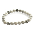 Magnesit / Weißer Howlith elastisches Armband aus Naturstein, Kugel 8 mm / 16 - 17 cm, Reinigungstein, Beruhigung, Harmonie, Gedächtnis