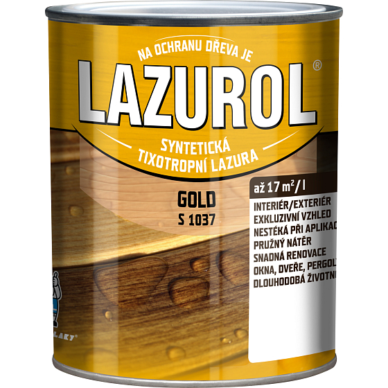Lazurol Gold S1037 dickschichtige Holzlasur T021 Walnuss, 750 ml