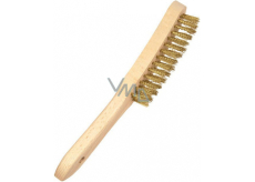 Mako drátěný mosazný kartáč, 3řadý