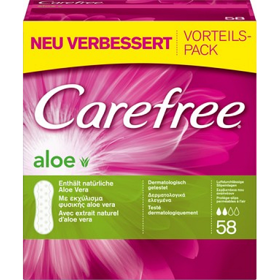 Sorglose Aloe Vera atmungsaktive Slips Intimpads 58 Stück
