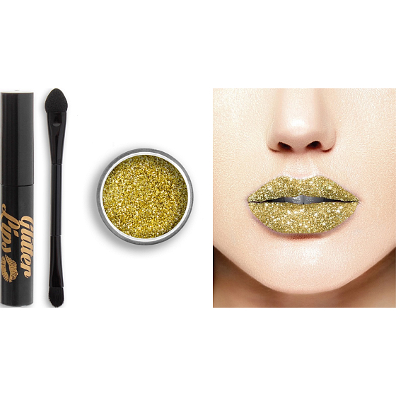 Glitter Lips lang anhaltender Lipgloss mit Midas Kiss Glitter 3,5 ml