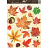 Fensterfolie ohne Kleber Herbstlaub mit Kastanien 42 x 30 cm 1 Stück