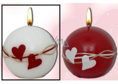 Lima Valentinstag Duftkerze weiße Kugel 60 mm 1 Stück